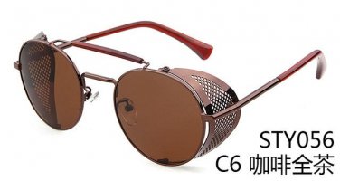 Black Goggle Women Round Sunglasses Luxury Brand Men Glasses Retro Vintage Gothic Steampunk Sun glas
