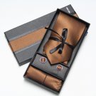 2017 Neck Tie Set Gift Box Wedding Solid colour Ties for men Pocket Square Cufflinks