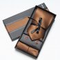 2017 Neck Tie Set Gift Box Wedding Solid colour Ties for men Pocket Square Cufflinks