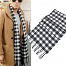 Black white plaid scarf for men and women Fashion men scarves grid style free shipping