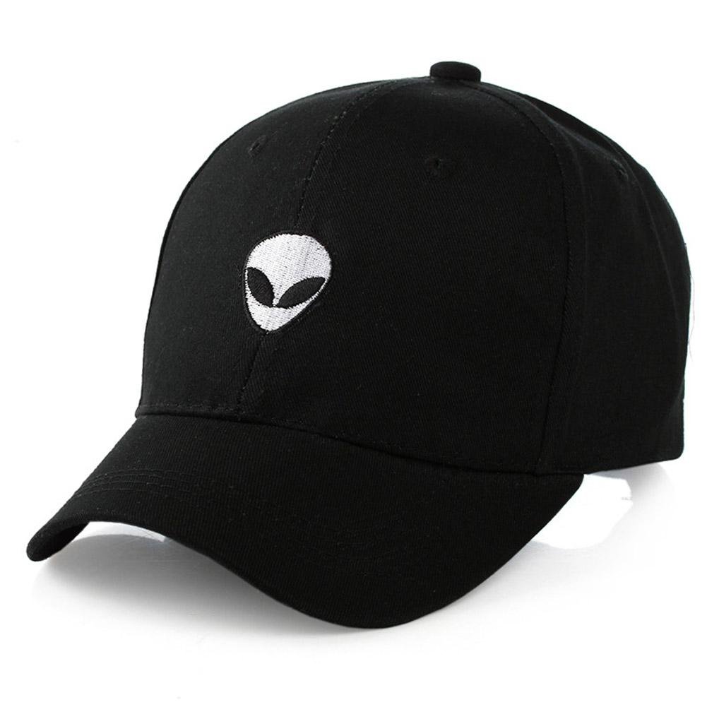 2017 Baseball Cap Black Embroidered Alien Pattern Cap Fashion Cool Adjustable Snapback Hip-Hop Baseb