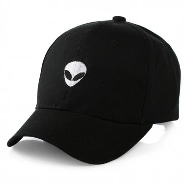 2017 Baseball Cap Black Embroidered Alien Pattern Cap Fashion Cool Adjustable Snapback Hip-Hop Baseb