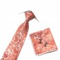 Paisley Jacquard Silk Necktie Hanky  Cufflinks Handkerchief Gift SetMen 100% Silk Neck Ties Man Form