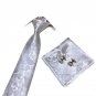Paisley Jacquard Silk Necktie Hanky  Cufflinks Handkerchief Gift SetMen 100% Silk Neck Ties Man Form
