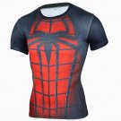 New Arrival Men Fitness 3D T-Shirt Spiderman Print Bodybuilding Crossfit T-Shirts Quick Dry Compress