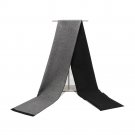 High quality cashmere Solid Grey black Navy men\'s boutique plaid striped scarfs patchwork color 30x