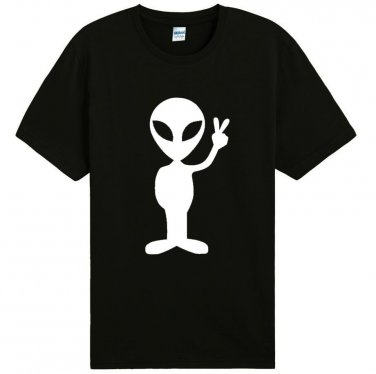 2017 Alien Peace space Print Men T shirt Fashion Casual Funny Shirt For Unisex Harajuku Hipster Stre