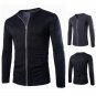 High Quality Korean Style Design Men Sweatshirt Slim Fit Stand Collar Classic Hoodies 2015 New Casua