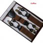 2017 High Quality 3.5Cm Wide Plus Size 120cm Length Men Adjustable Six Clip-on Y-Back Black Navy Sus