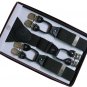2017 High Quality 3.5Cm Wide Plus Size 120cm Length Men Adjustable Six Clip-on Y-Back Black Navy Sus
