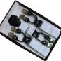 2017 High Quality 3.5Cm Wide Plus Size 120cm Length Men Adjustable Six Clip-on Y-Back Black Navy Sus