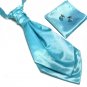 2017 neck tie set for mens cravat ascot handkerchief cufflinks pocket square blue black party weddin