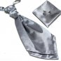 2017 neck tie set for mens cravat ascot handkerchief cufflinks pocket square blue black party weddin