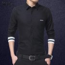 Popular Plus Size 4XL Solid Color Business Men Dress Shirts Long Sleeve White Black Color Classical 