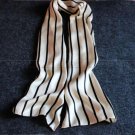 Great  Gift!  Fashion Brand Mens 100% Silk Long Scarf/Cravat Scarives Brand Double Layer  Black Blue