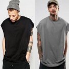New Brand ITFABS Stylish Hot Fashion Men Loose Fit Top Shirt Singlet Workout Blank Hip Hop Street St