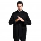 Men Mandarin Collar Jacket Apec Leader Coat Embroidery Dragon Tang Suit Tops MS136