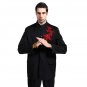 Men Mandarin Collar Jacket Apec Leader Coat Embroidery Dragon Tang Suit Tops MS136