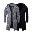 2017 Simple Design Hoodie Sweatshirt Slim Fit Hooded knit Long Sweatshirt Long Sleeve Tops Gray Blac