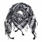 Arab Kiffiyeh Men Winter Miltary Tactical Windproof Scarf Black and White 100% Cotton Muslim Hijab S