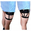 Gentleman Leg Suspenders Men Shirt Stays Holder Shirt Braces Elastic Uniform Gel Business Suspenders