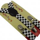 Free Shipping 2017 New Fashion Boys Black And White Check Braces For Children Suspenders