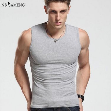 Summer Style Tank Tops Vest  Men Undershirt 2016 New Brand Quality Mens Bodybuliding Singlets Sleeve