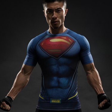 Spiderman VS Superman T Shirt Tee 3D Printed T-shirts Men Short Raglan sleeve Fitness Cosplay Costum