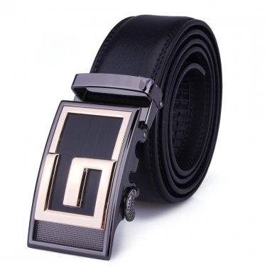 Casual Metal Automatic Buckle Men Genuine Leather Business High Quality Fashion Solid Belt Mens Pant