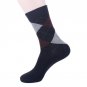 US7-10 high quality autumn winter men business cotton socks male diamond lattice long socks 5pairs/l