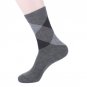 US7-10 high quality autumn winter men business cotton socks male diamond lattice long socks 5pairs/l
