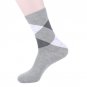 US7-10 high quality autumn winter men business cotton socks male diamond lattice long socks 5pairs/l