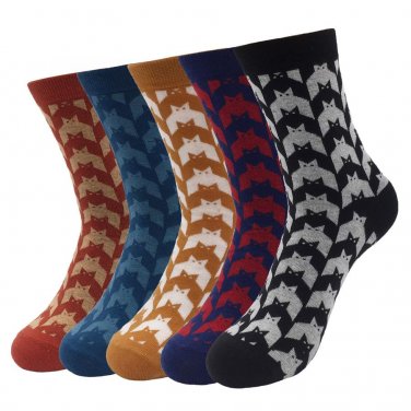 Cotton Male Socks Cute Bat Pattern High Quality Compression Brand Non-slip 2017 Autumn/Winter Fashio