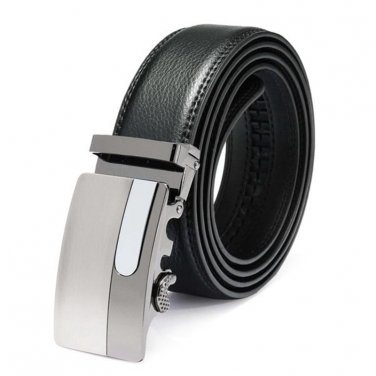 Genuine Leather Belt Men Automatic Buckle Leather Business Black Belt Masculinos Ceinture Homme Stra