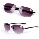 Frameless Reading Sunglasses Women Men Watch Eyewear Presbyopic Bifocal Glasses Diopter Rimless Ocul