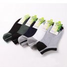 5 Pairs Men Bamboo Fiber Loafer Boat socks 24-27cm Breathable Invisible Liner Low Cut No Show Solid 