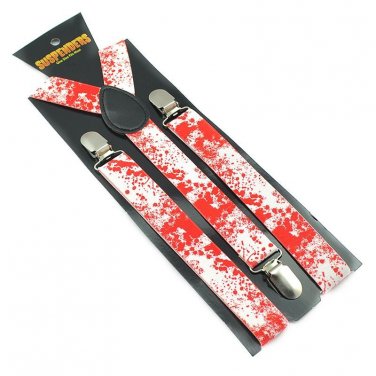 New arrival Halloween Vampire Blood Clip on suspenders Elastic Braces For Men Women 2.5cm suspender 