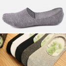 Men\'s sock slippers Bamboo fibre Non-slip Silicone Invisible Boat Socks Spring Summer Fashion Male 