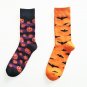 simple style hallowmas bat pumpkin Socks General Warm Stitching pattern Antiskid Invisible Casual So