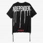 Printing ink flash Mens bat sleeve T-shirt