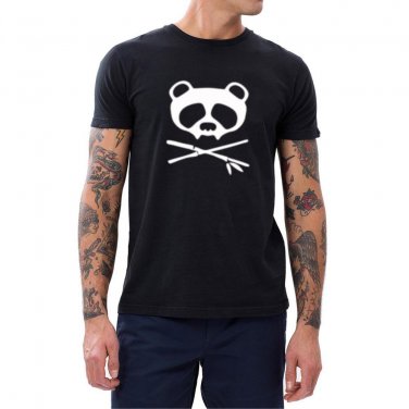 Mens Panda Vampire Skull T-Shirts Men Tee