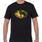 Men Black Color 3D T-Shirt Animal Bat Tiger Cat Glasses T Shirt 2017 Summer Man Punk Style Tees Cool