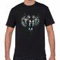 Men Black Color 3D T-Shirt Animal Bat Tiger Cat Glasses T Shirt 2017 Summer Man Punk Style Tees Cool