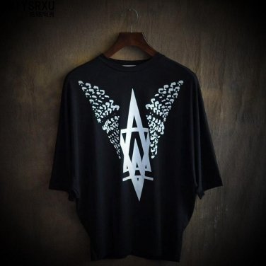 In the summer of 2017 the new big yards easing bat sleeve fashion leisure male batwing coat short sl