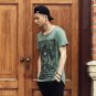2017 summer new Gothic dark pattern printing men\'s Slim fit short-sleeved T-shirt men\'s short-slee