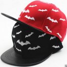 3-8 Years Yiwu Factory Price 2017 New Bat Print PU Peak Children Caps  Kids Snapback Caps Hip-Hop  F