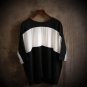 Baggy T Shirt Black White Stitching Short Sleeve Men Big Yards Bat Unlined Upper Garment Boy T Shirt