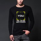 Autumn mens YOU ARE BEING WATCHED T-shirt Men Person of Interest POI Crime Letter Printed Novelty T 