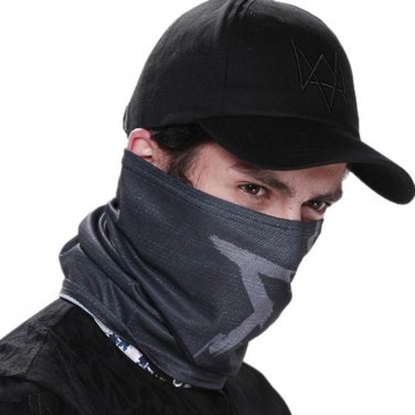 2 Pieces/set Watch Dogs Aiden Face MASK Cap Cotton Hat Set Costume Cosplay Mask Hat Mens 6 Panel Tac