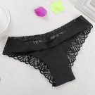 Hot Women Invisible Underwear Briefs Thong Ice Silk Seamless Crotch BK XXL